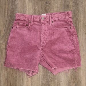 GAP Women's High Waist Pink Corduroy Shorts
